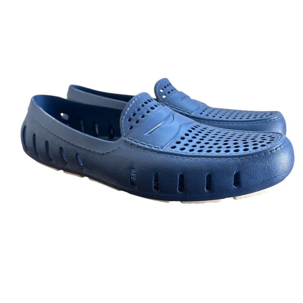 Floafers Men's Blue Casual Waterproof Lightweight Rubber Loafers, Men’s 9